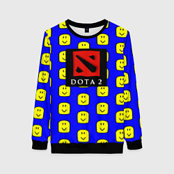 Свитшот женский Dota smile pattern, цвет: 3D-черный