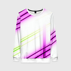 Женский свитшот Green white pink line