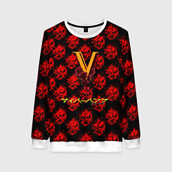 Свитшот женский Samurai cyberpunk, цвет: 3D-белый