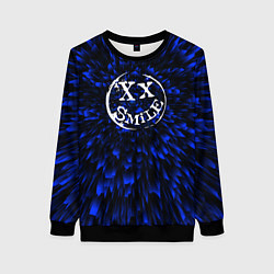 Свитшот женский Avril Lavigne blue energy, цвет: 3D-черный