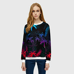 Свитшот женский Тропики градиент, цвет: 3D-белый — фото 2