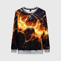 Свитшот женский Золотая лава текстура, цвет: 3D-меланж