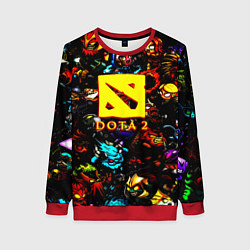 Свитшот женский Dota2 персонажи, цвет: 3D-красный