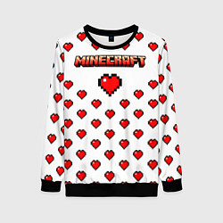 Свитшот женский Minecraft любовь, цвет: 3D-черный