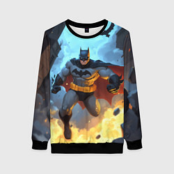 Женский свитшот Бэтмен в прыжке