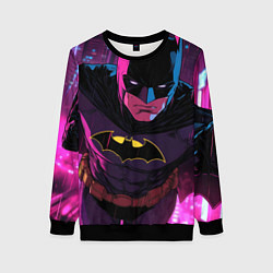 Женский свитшот Бэтмен в фиолетовом свете