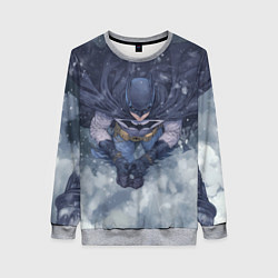 Женский свитшот Бэтмен на фоне снегопада