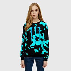Свитшот женский Monster energy камуфляж голубой, цвет: 3D-черный — фото 2