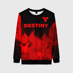 Женский свитшот Destiny - red gradient посередине