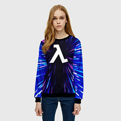Свитшот женский Half-Life neon energy, цвет: 3D-черный — фото 2