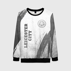 Свитшот женский Leicester City - white gradient вертикально, цвет: 3D-черный
