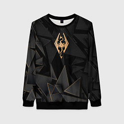 Женский свитшот Skyrim golden poly