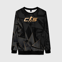 Свитшот женский Counter-Strike 2 golden poly, цвет: 3D-черный