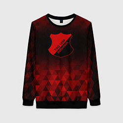 Свитшот женский Hoffenheim red poly, цвет: 3D-черный