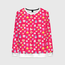 Свитшот женский Skzoo pattern pink, цвет: 3D-белый
