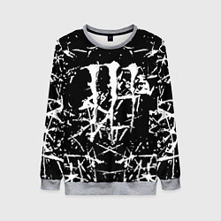 Женский свитшот Monster energy белые штрихи краско