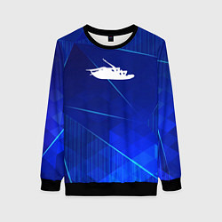 Свитшот женский Papa Roach blue poly, цвет: 3D-черный