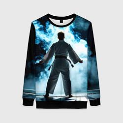 Женский свитшот Айкидоист в дыму