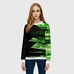 Свитшот женский Color green black, цвет: 3D-белый — фото 2
