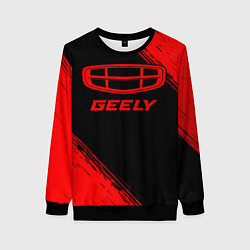 Свитшот женский Geely - red gradient, цвет: 3D-черный
