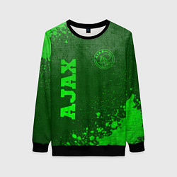 Свитшот женский Ajax - green gradient вертикально, цвет: 3D-черный