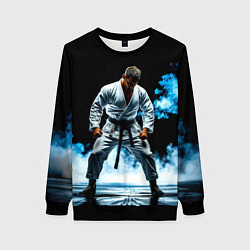 Женский свитшот Боец джиу-джитсу в дыму