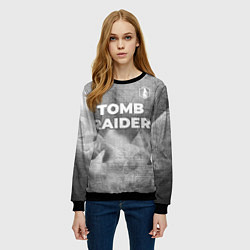 Свитшот женский Tomb Raider - grey gradient посередине, цвет: 3D-черный — фото 2