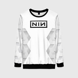 Женский свитшот Nine Inch Nails white poly