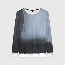 Свитшот женский Абстракция с серым и черным, цвет: 3D-белый