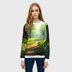 Свитшот женский Fabulous forest, цвет: 3D-белый — фото 2