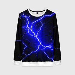 Свитшот женский Color blue black, цвет: 3D-белый