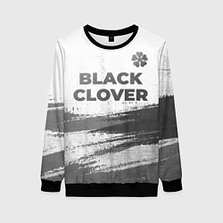 Свитшот женский Black Clover - white gradient посередине, цвет: 3D-черный