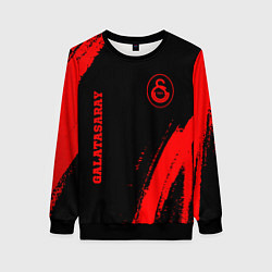 Свитшот женский Galatasaray - red gradient вертикально, цвет: 3D-черный