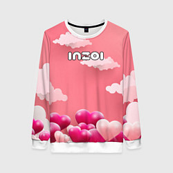 Женский свитшот Inzoi сердечки и облака