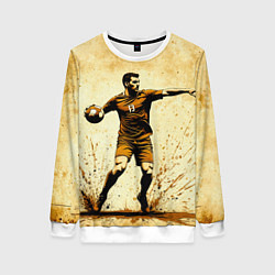 Женский свитшот Гандболист на бежевом