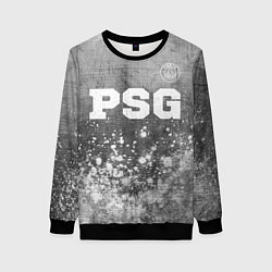 Свитшот женский PSG - grey gradient посередине, цвет: 3D-черный