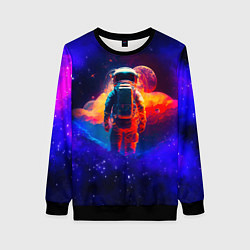 Свитшот женский Огненный путь космонавта, цвет: 3D-черный