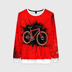 Женский свитшот Трековый велосипед на красном