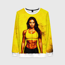 Женский свитшот Фитоняшка на желтом