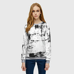 Свитшот женский Color black and white, цвет: 3D-меланж — фото 2