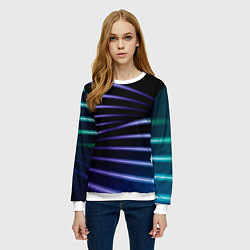 Свитшот женский Color black blue, цвет: 3D-белый — фото 2