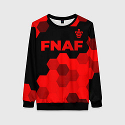 Свитшот женский FNAF - red gradient посередине, цвет: 3D-черный