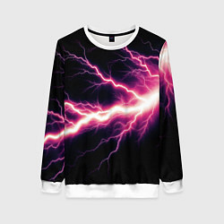 Свитшот женский Lightning pink, цвет: 3D-белый
