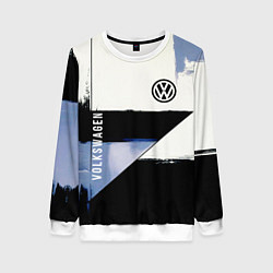 Свитшот женский Volkswagen логотип, цвет: 3D-белый