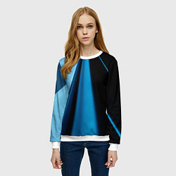 Свитшот женский Black blue, цвет: 3D-белый — фото 2