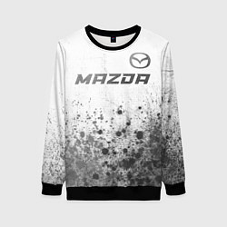 Свитшот женский Mazda - white gradient посередине, цвет: 3D-черный