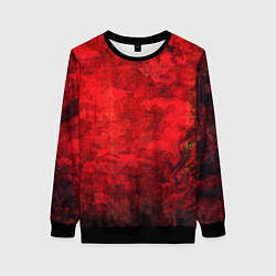 Свитшот женский Абстракция - red shabby wall, цвет: 3D-черный