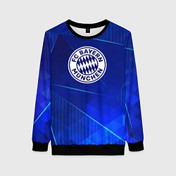 Свитшот женский Bayern blue poly, цвет: 3D-черный