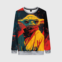 Свитшот женский Йода в желтом кимоно, цвет: 3D-меланж