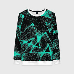 Свитшот женский The triangle is light blue, цвет: 3D-белый
